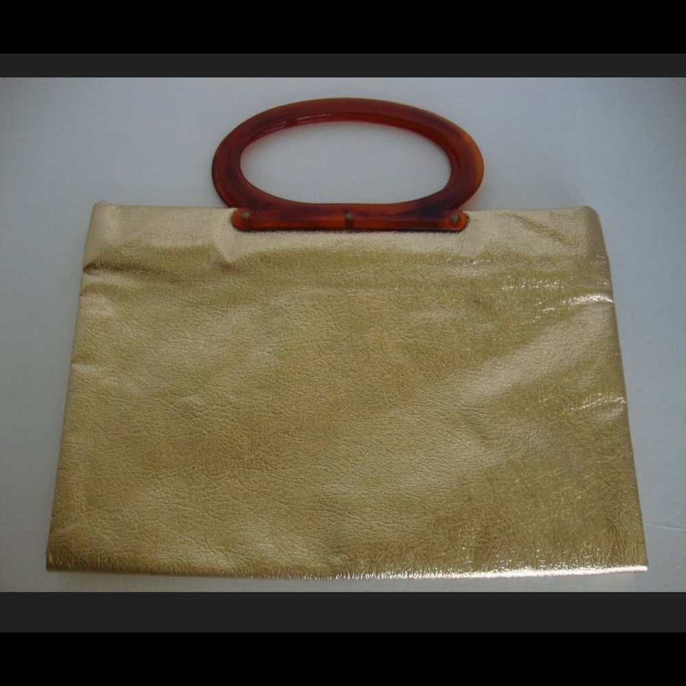 VINTAGE~FRAMED~GOLD~COLORED~PVC~FOLD~SNAP~PURSE